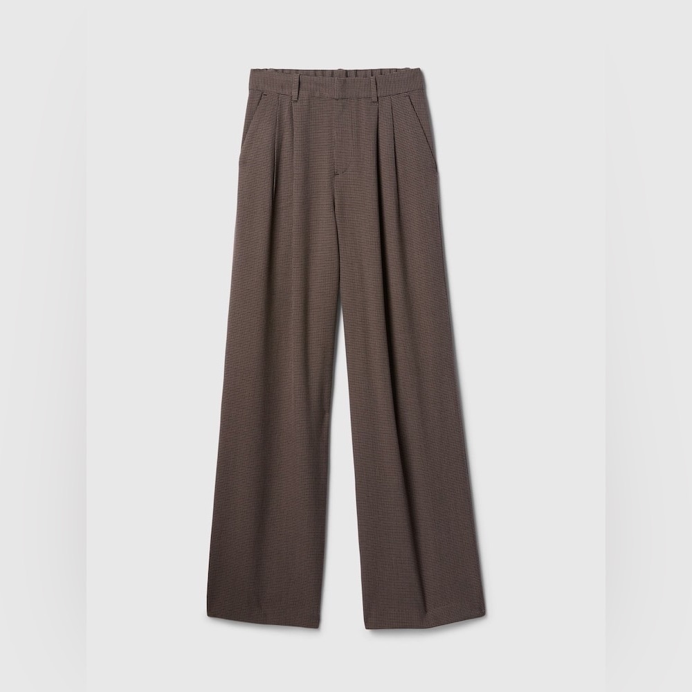 Gap 365 High Rise Brushed Twill Pleated Trousers, Size 6, NWT
